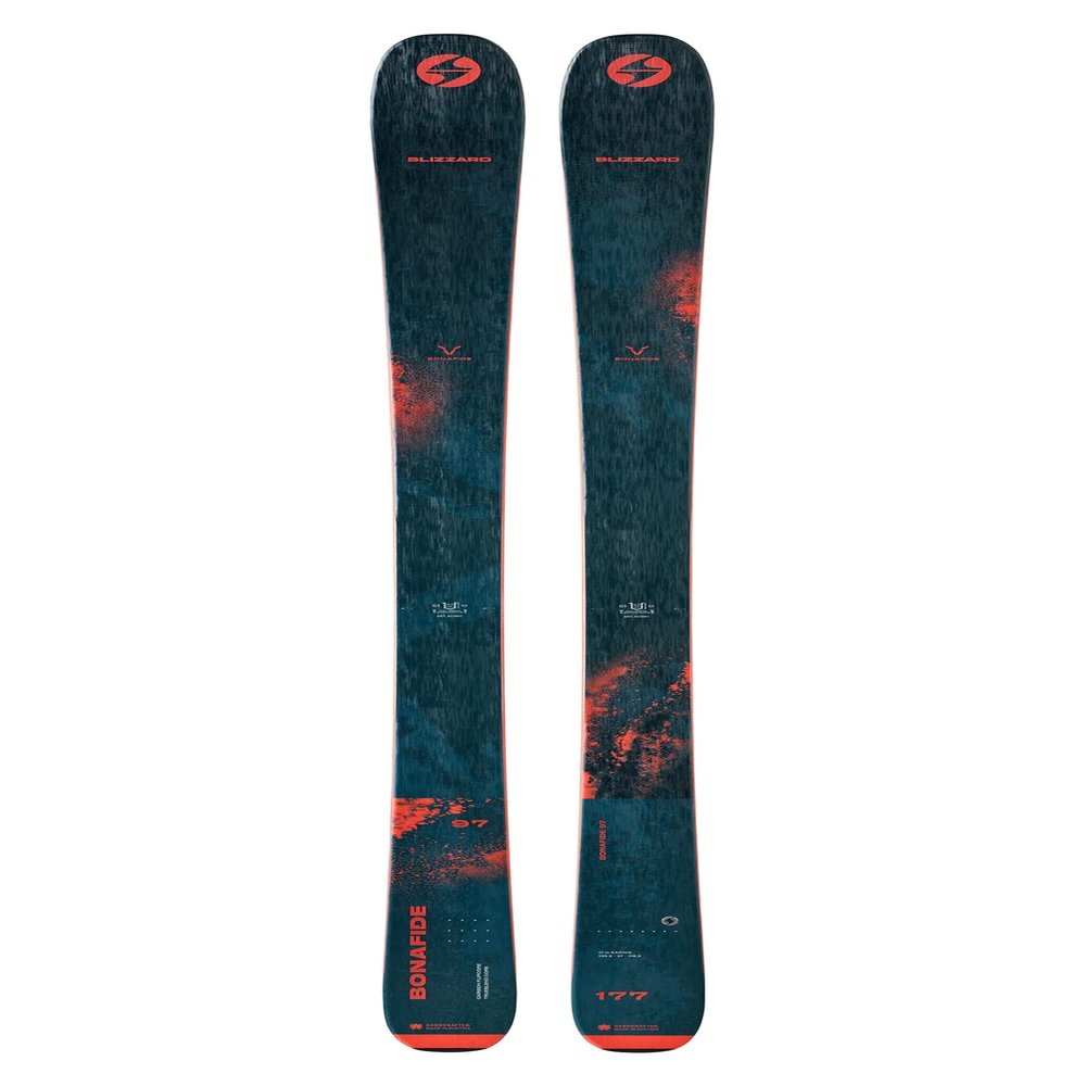 Blizzard Men's Bonafide 97 Trueblend All-Mountain Woodcore Off-Trail Stiff Dark Blue/Red Skis, Size 183