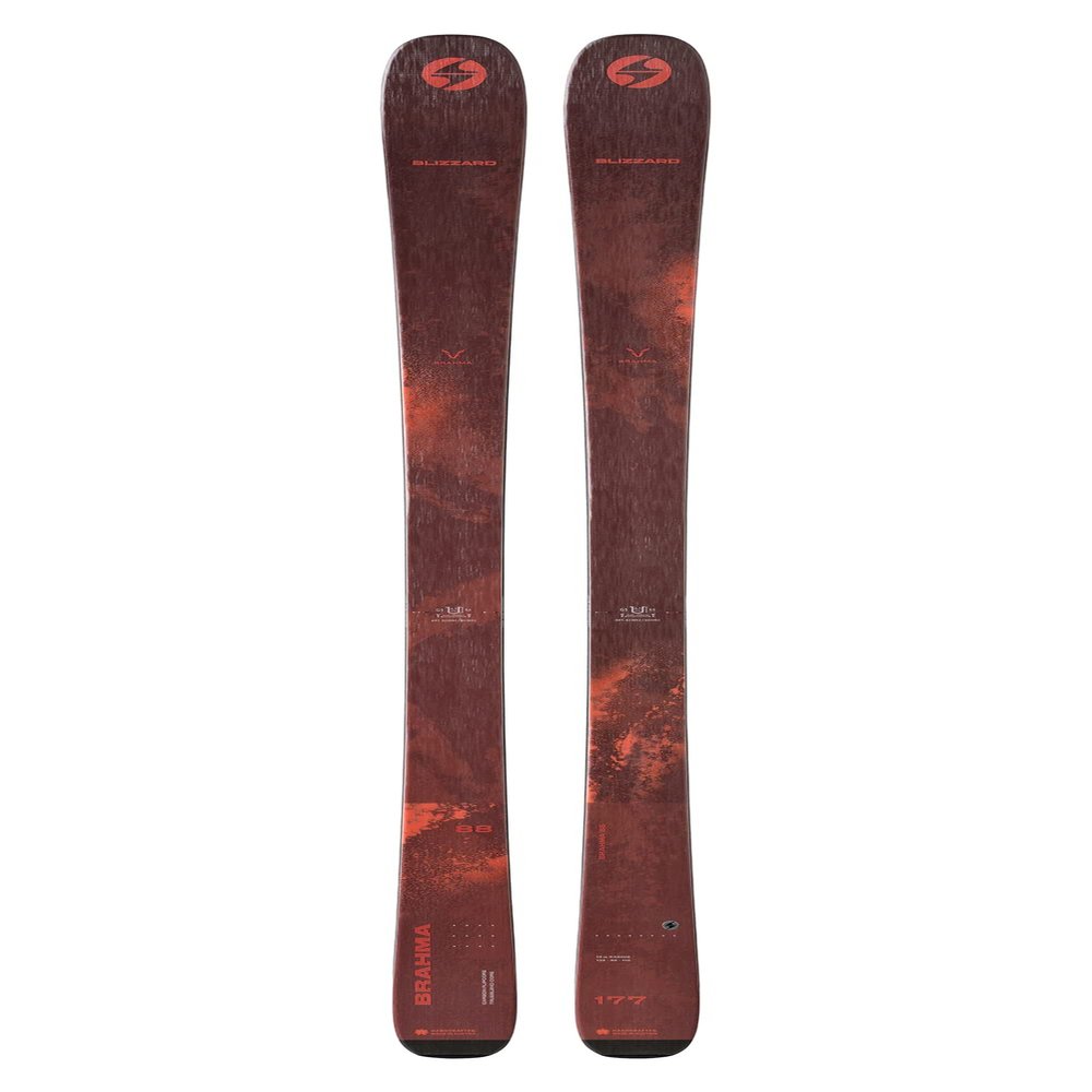 Blizzard Men's 8A225200001 Brahma 88 All-Mountain Freeride Red Skis (Bindings Not Included), Size 165