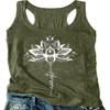 CHUNTIANRAN Graphic Tank Tops for Women Summer Sleeveless Racerback Tees Shirt Ladies Tropical Vacation Tank Tops Yoga Basic Outfits(Mandala Lotus-Green,2X-Large) view 1