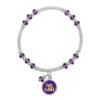 From the Heart LSU Tigers Ivy Stretch Bracelet Silver Jewelry Gift view 1