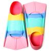 Azuunye Kids Swim Fins,Short Swimming Flippers,Swim Training Fins for Lap Swimming,for Children Girls Boys Beginners view 2