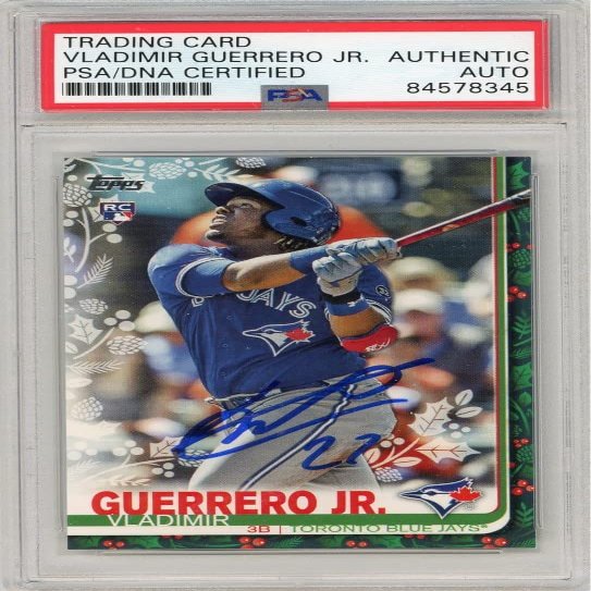 Vladimir Guerrero Jr 2019 Topps Holiday Autograph 27" Rookie Card #HW167 PSA/DNA