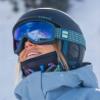 Giro Women's and Youth Millie Ski and Snowboard Goggles - Ano Harbor Blue Cloud Dust Strap with Vivid Royal Lens view 4