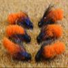 Tungsten Mop Jig Fly Size #10 - Euro Nymph Tied on Hanak Hooks - 6ct Pack (Orange Hook #10) view 2