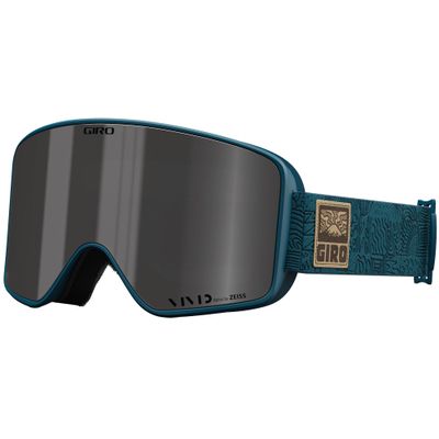 Giro Method Ski Goggles - Snowboard Goggles for Men & Women - Harbor Blue Adventure Grid Strap with Vivid Smoke/Vivid Infrared Lenses