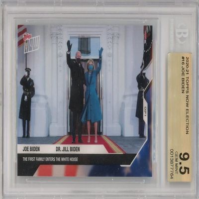 Joe Biden/Dr. Jill Biden 2021 Topps Now Election Card #16 BGS 9.5 Gem Mint