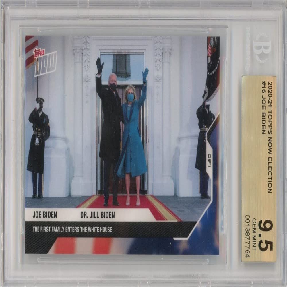 Joe Biden/Dr. Jill Biden 2021 Topps Now Election Card #16 BGS 9.5 Gem Mint