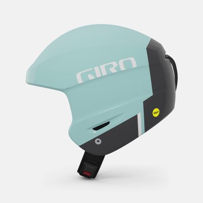 Giro Strive MIPS Race Ski Helmet for Men, Women & Youth - Matte Charcoal/Cool Breeze - S (53.5-55.5 cm)