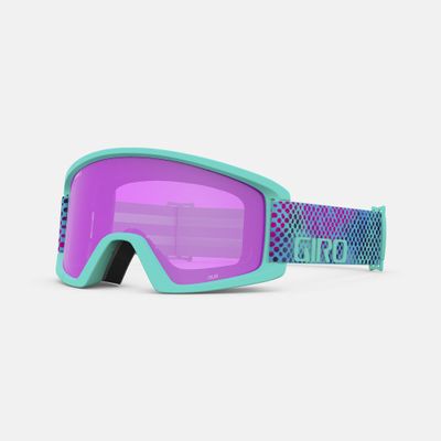 Giro Dylan Ski Goggles - Snowboard Goggles for Women & Youth - Screaming Teal Chroma Dot Strap with Amber Pink/Yellow Lenses