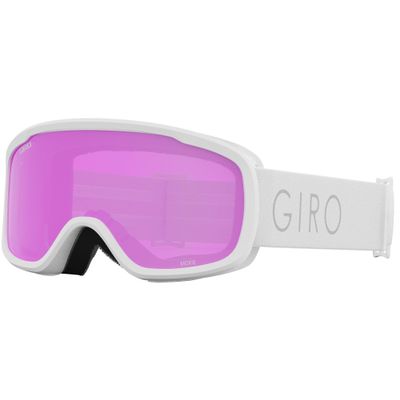 Giro Moxie Asian Fit Women's Snow Goggle - White Core Light Strap with Amber Pink/Yellow Lenses