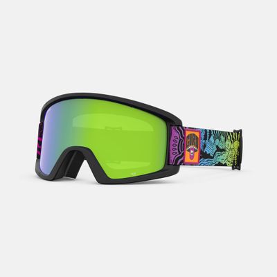 Giro Semi Ski Goggles - Snowboard Goggles for Men, Women & Youth - Black Split Fountain Mountain Strap with Loden Green/Yellow Lenses