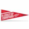 Rico Industries NHL Hockey Detroit Red Wings Multi Champ 12" x 30" Felt Wall Dcor Pennant - Great for Home/Bed Room/Man Cave Dcor view 1
