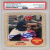 Juan Soto 2017 Topps Heritage Minor League Autograph Card #52 PSA/DNA view 1