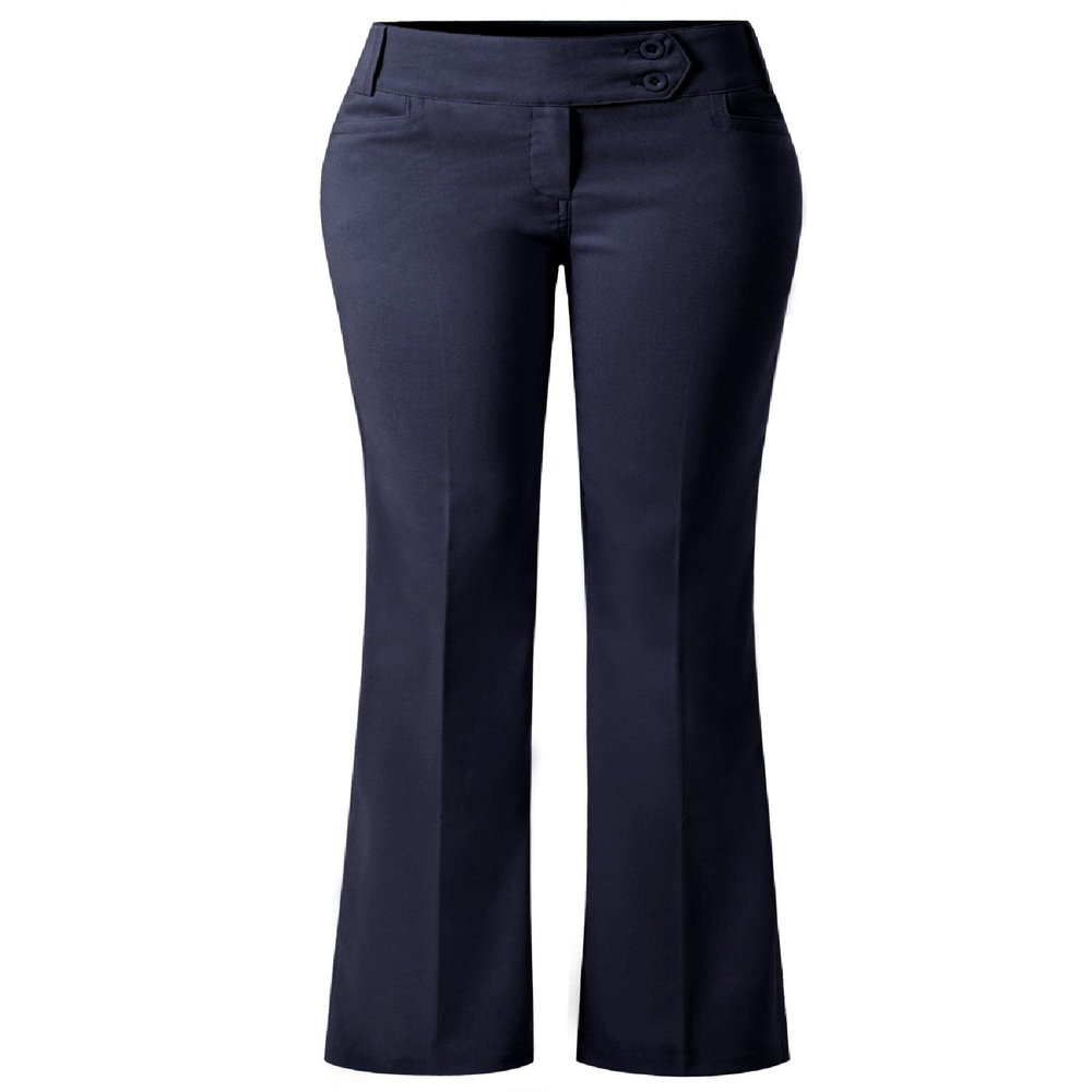 Design by Olivia Women's Ultra Stretch Comfy Millennium Bootcut Dress Pants Work Business Office Trousers Navy XS