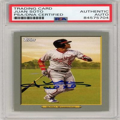 Juan Soto 2020 Topps Turkey Red Baseball Autograph Card #TR-95 PSA/DNA