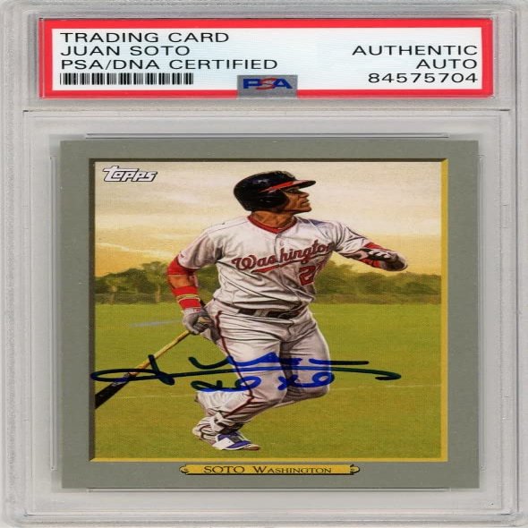 Juan Soto 2020 Topps Turkey Red Baseball Autograph Card #TR-95 PSA/DNA