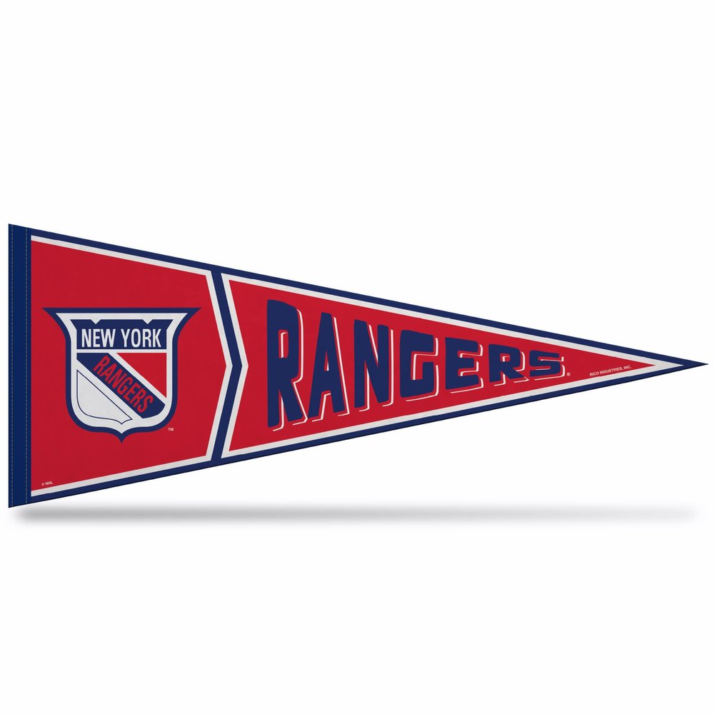 Rico Industries NHL Hockey New York Rangers Retro 12" x 30" Felt Wall Dcor Pennant - Great for Home/Bed Room/Man Cave Dcor