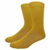 COUVER Unisex Classic Cotton Solid Plain Crew Dress Socks, One Size 8-13, Mustard, 1 Pair view 1