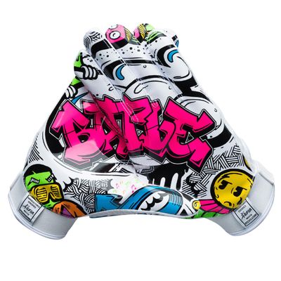 Battle Sports Graffiti Receiver Football Gloves