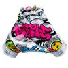 Battle Sports Graffiti Wide Receiver Football Gloves, Ultra Stick Adult & Youth Gloves - Adult Medium, White view 1