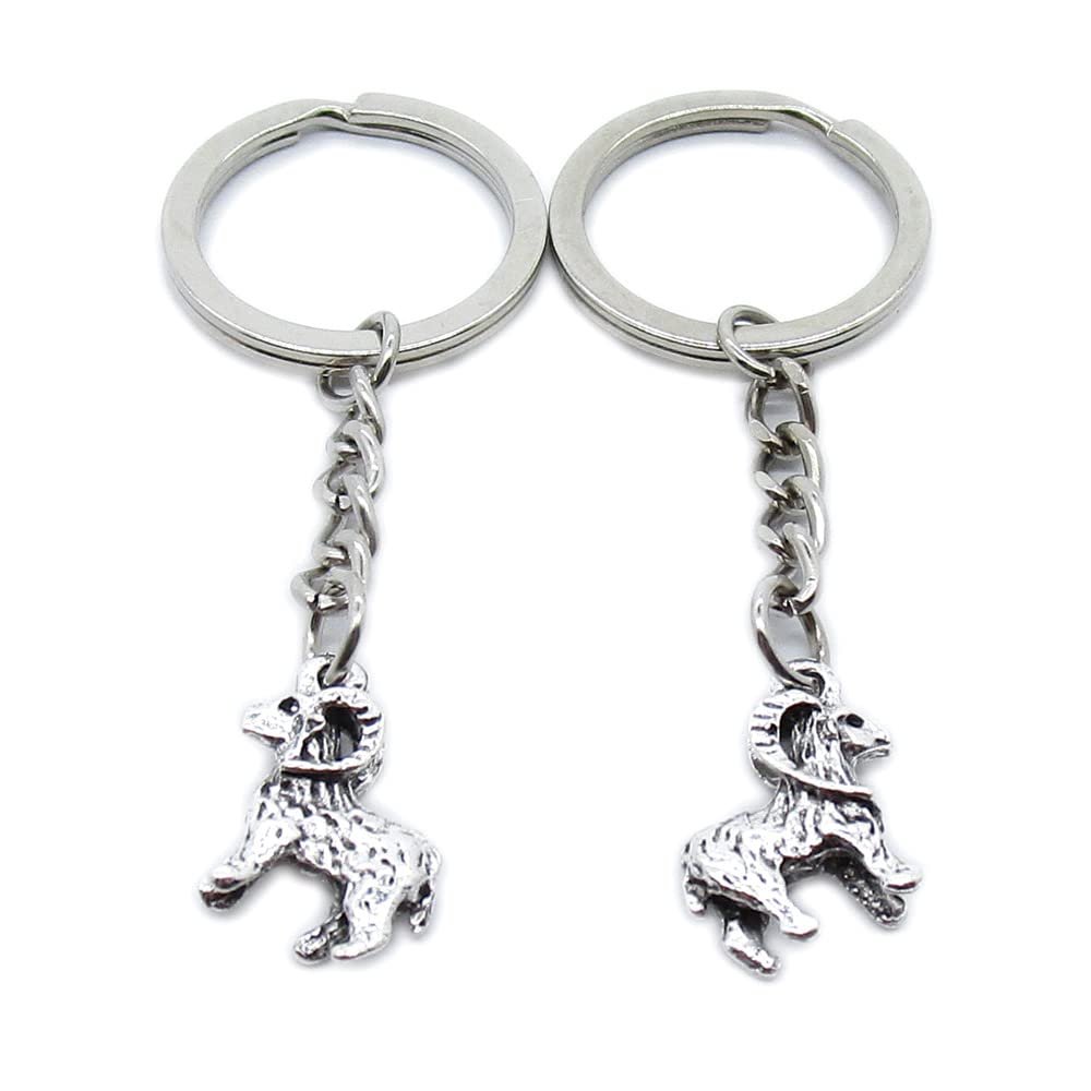 10 Pieces Keychain Keyring Door Car Key Chain Ring Tag Charms Supplies RK6L5J Sheep Lamb Goat