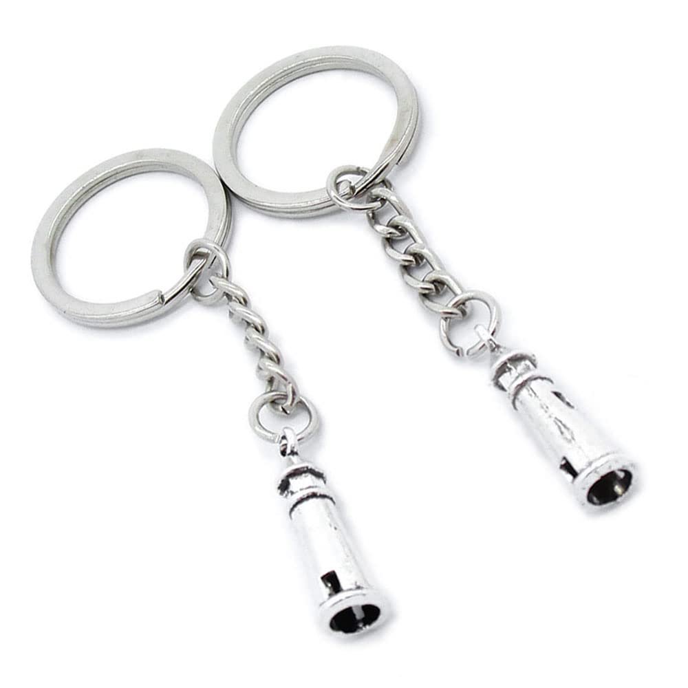 10 Pieces Keychain Keyring Door Car Key Chain Ring Tag Charms Supplies HK7W7P Lighthouse