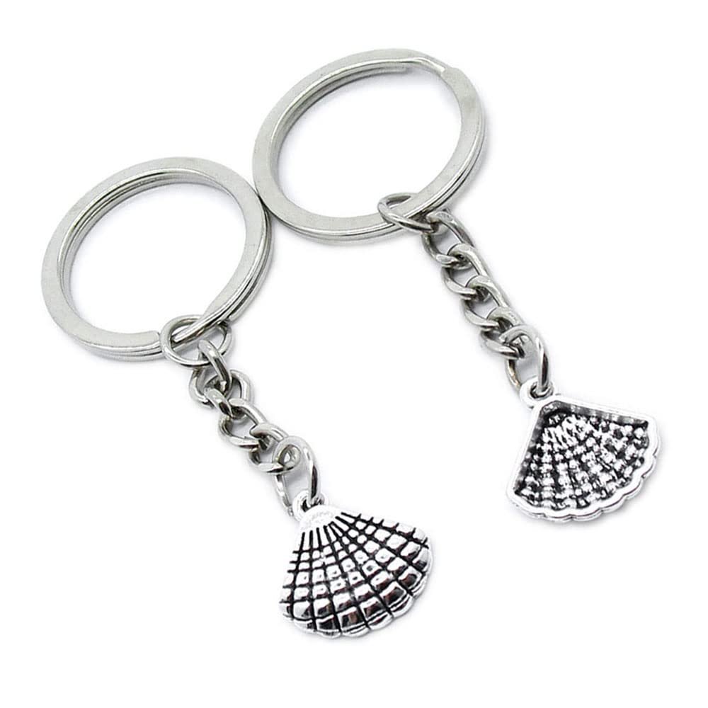 5 Pieces Keychain Keyring Door Car Key Chain Ring Tag Charms Supplies HD4K5Y Shell