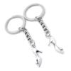 5 Pieces Keychain Keyring Door Car Key Chain Ring Tag Charms Supplies PN6B9N High Heels Shoes view 1