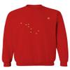 0492. Retro Alaska Alaskan Flag State Graphic Design Northern Polaris Pride Men's Crewneck Sweatshirt (Red, X-Large) view 1