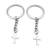 10 Pieces Keychain Keyring Door Car Key Chain Ring Tag Charms Supplies ND7V7D Crown Latin Cross view 1