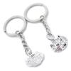 10 Pieces Keychain Keyring Door Car Key Chain Ring Tag Charms Supplies HH6W0Q Wolf Head view 1