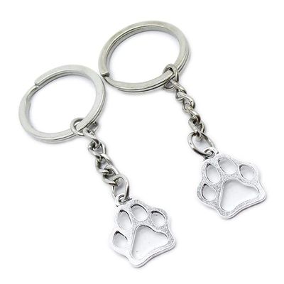 5 Pieces Keychain Keyring Door Car Key Chain Ring Tag Charms Supplies KV2Y2T Bear Paw