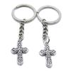 5 Pieces Keychain Keyring Door Car Key Chain Ring Tag Charms Supplies YK4J4Y Love Heart Cross view 1