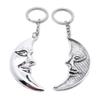 10 Pieces Keychain Keyring Door Car Key Chain Ring Tag Charms Supplies UV5T3J Man in The Moon Face