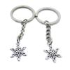 10 Pieces Keychain Keyring Door Car Key Chain Ring Tag Charms Supplies YN3J0D Snow Flake Snowflake view 1
