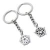 5 Pieces Keychain Keyring Door Car Key Chain Ring Tag Charms Supplies RK6Y4P Pentacle view 1