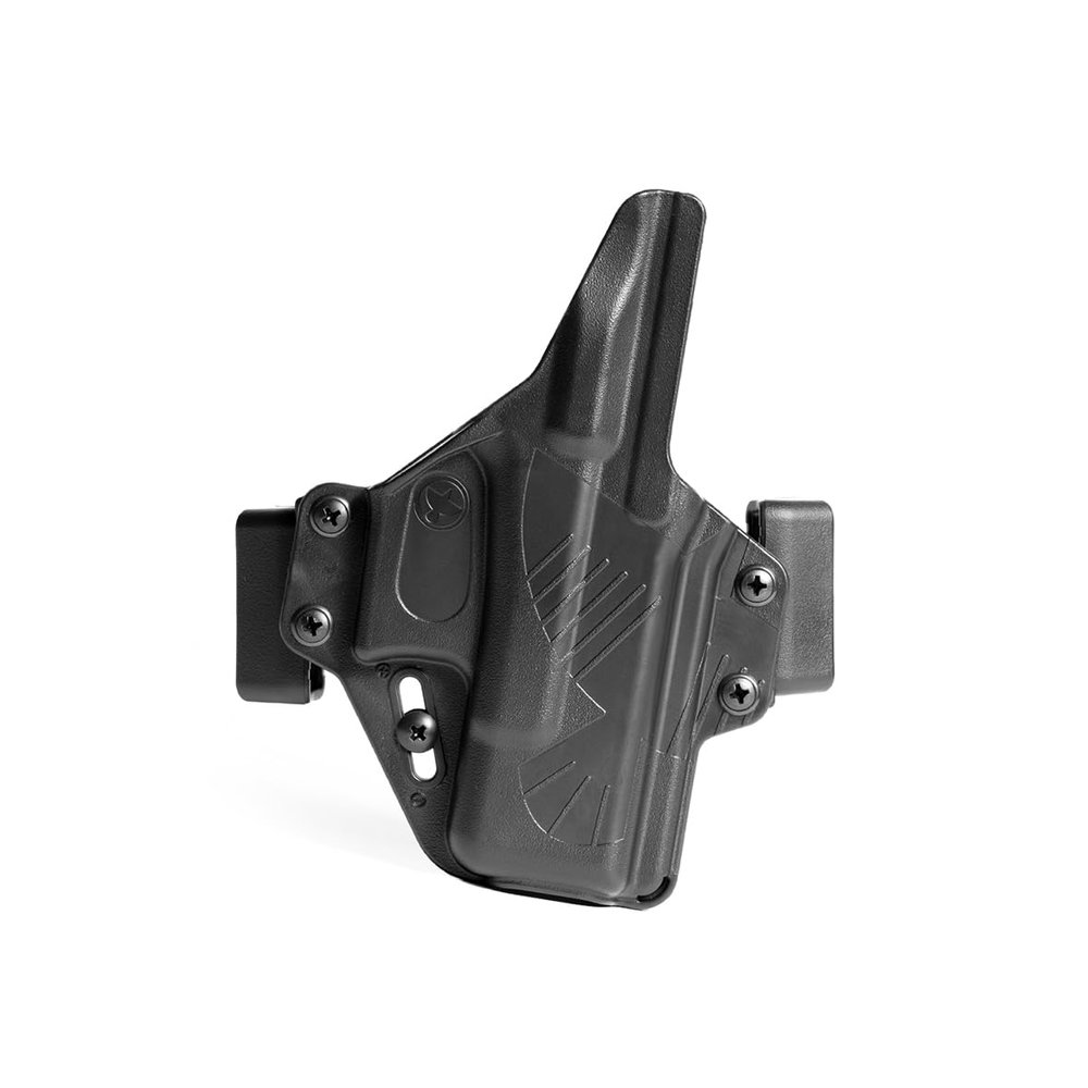 Raven Concealment Systems Perun Gun Holster Custom Fit for Glock 26 | 27 | 31 | Black Finish Outside Waistband (OWB) Strongside Holster | PXG26-FBM
