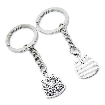 5 Pieces Keychain Keyring Door Car Key Chain Ring Tag Charms Supplies HL3C6A Birthday Cake