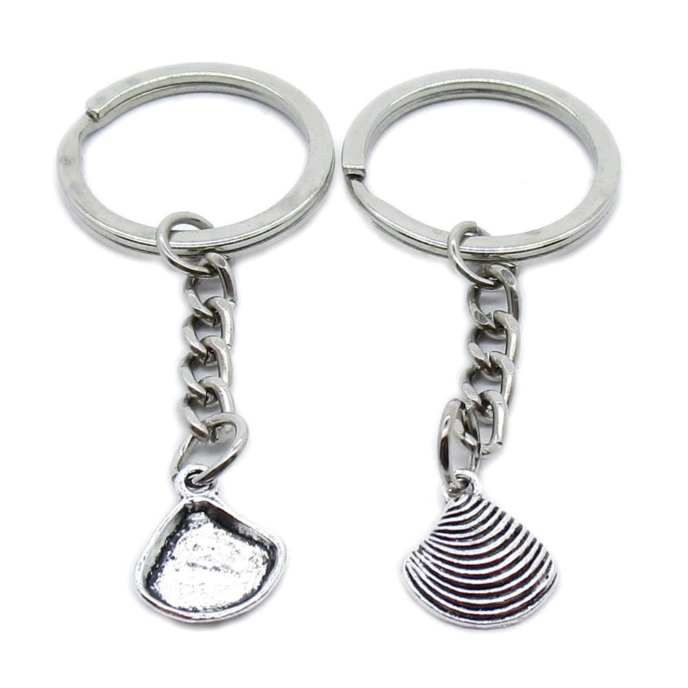 5 Pieces Keychain Keyring Door Car Key Chain Ring Tag Charms Supplies TU3B8J Shell