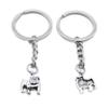 5 Pieces Keychain Keyring Door Car Key Chain Ring Tag Charms Supplies YE2Y2F Pug Dog English Bulldog view 1