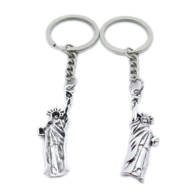 10 Pieces Keychain Keyring Door Car Key Chain Ring Tag Charms Supplies XG4N7B Statue of Liberty