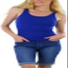 ToBeInStyle Women's Scoop Neck Ribbed Racerback Tank Top - Royal - S view 2