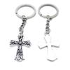 5 Pieces Keychain Keyring Door Car Key Chain Ring Tag Charms Supplies WW7O4Y Cross view 1