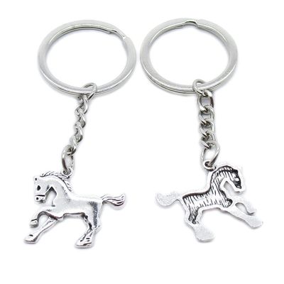 5 Pieces Keychain Keyring Door Car Key Chain Ring Tag Charms Supplies EE8Y7N Horse Pony