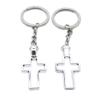 10 Pieces Keychain Keyring Door Car Key Chain Ring Tag Charms Supplies VH2W2K Hollow Cross view 1