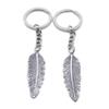5 Pieces Keychain Keyring Door Car Key Chain Ring Tag Charms Supplies HK7H2Y Feather Plumage Plume view 1