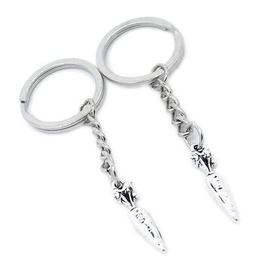 5 Pieces Keychain Keyring Door Car Key Chain Ring Tag Charms Supplies WO6W7Y Radish Carrot