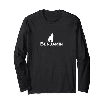 Benjamin Twelve Tribes Israel Wolf Bible Jewish Christian Long Sleeve T-Shirt