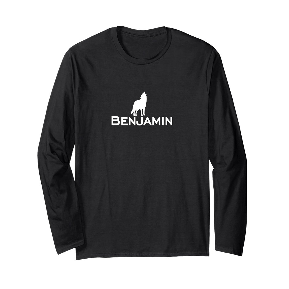 Benjamin Twelve Tribes Israel Wolf Bible Jewish Christian Long Sleeve T-Shirt