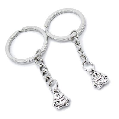5 Pieces Keychain Keyring Door Car Key Chain Ring Tag Charms Supplies BO7Y7A Penguin